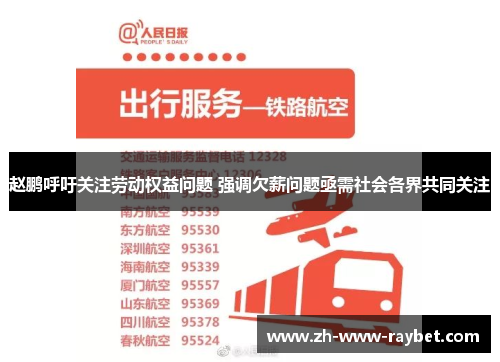 赵鹏呼吁关注劳动权益问题 强调欠薪问题亟需社会各界共同关注